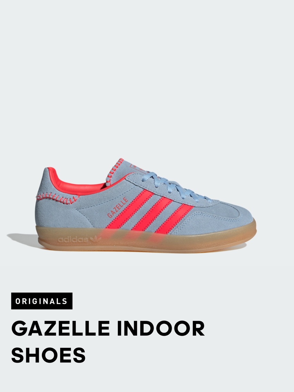 adidas Gazelle Indoor Women’s Sneakers - Lucid Red/Clear Sky 7.5M